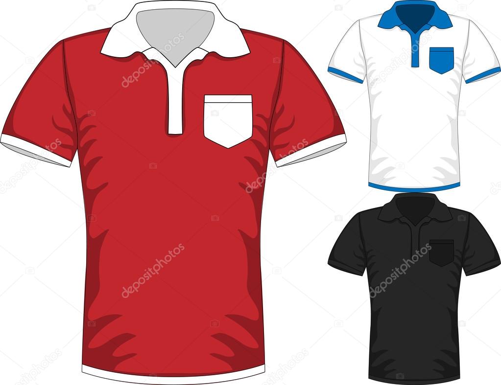 Download Vector Mens short sleeve t-shirt polo design templates — Stock Vector © olgacov #68766919