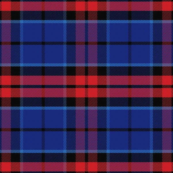 Vetor sem costura vermelho e azul tartan escocês —  Vetores de Stock