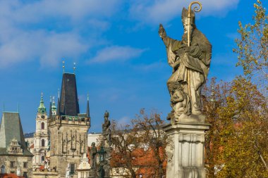 Statue of St. Augustine, Prague, Czech Republic clipart