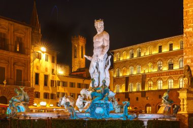 Fountain of Neptune  in Florence, Italy clipart