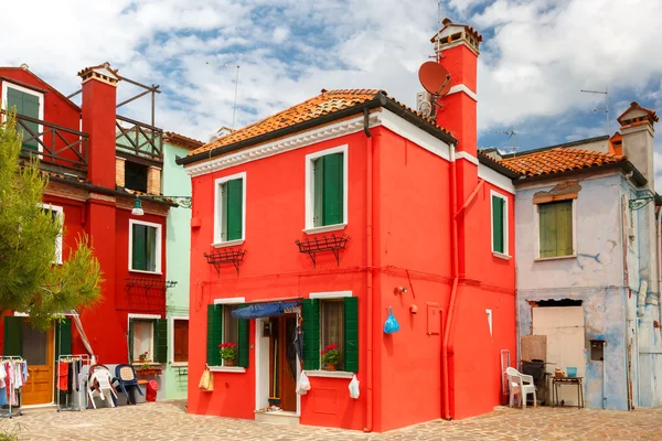 Maisons colorées sur le Burano, Venise, Italie — Photo