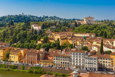 Oltrarno and Fort Belvedere in Florence, Italy clipart