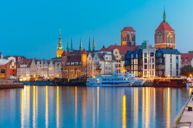 Old Town and Motlawa River in Gdansk, Poland clipart