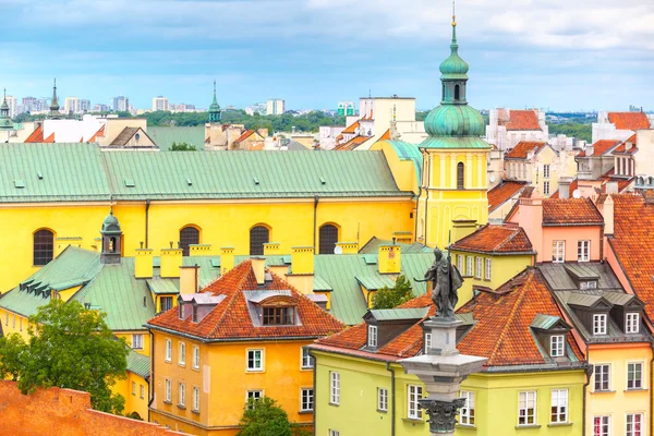 Vista aérea de la Plaza del Castillo en Varsovia, Polonia . —  Fotos de Stock