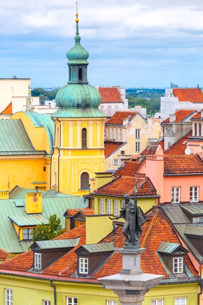 Aerial view of Castle Square in Warsaw, Poland. — Stock Photo, Image