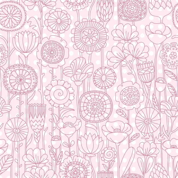 Vector seamless pink floral pattern — Stock Vector