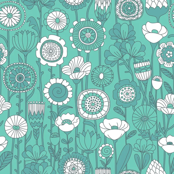 Vector seamless color floral pattern — Stock Vector