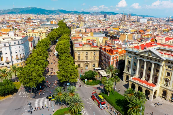 Las Ramblas в Барселоне, Каталония, Испания — стоковое фото