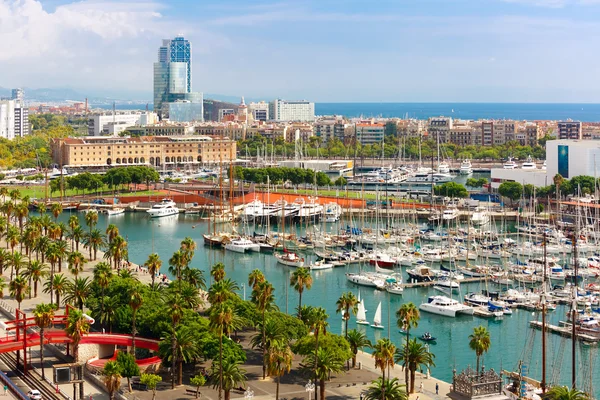 La Barceloneta em Barcelona, Catalunha, Espanha — Fotografia de Stock