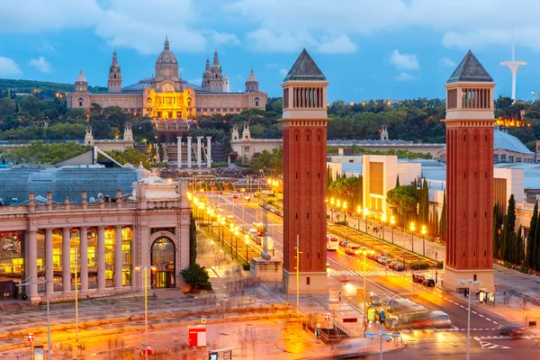 Placa Espanya em Barcelona, Catalunha, Espanha — Fotografia de Stock