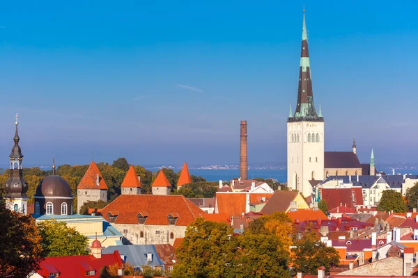 Vista aerea città vecchia, Tallinn, Estonia — Foto Stock