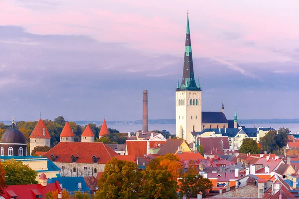 Letecký pohled na staré město, Tallinn, Estonsko — Stock fotografie