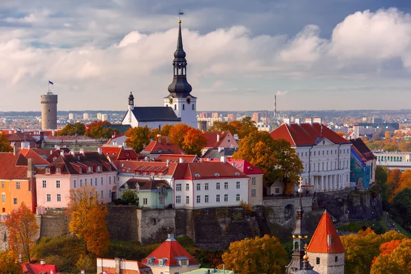 Havadan görünümü eski town, Tallinn, Estonya — Stok fotoğraf
