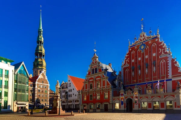 古い町の Riga, ラトビアの市庁舎広場 — ストック写真