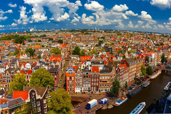 Amsterdam city view from Westerkerk, Holland, Netherlands. — Stock Photo, Image