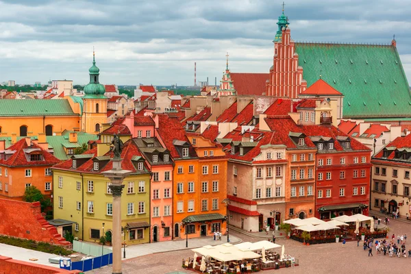 Veduta aerea di Piazza del Castello a Varsavia, Polonia . — Foto Stock