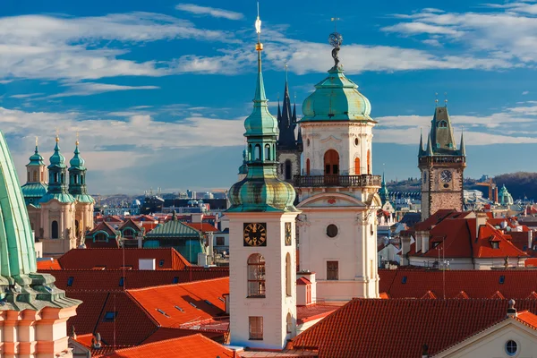 Aerial view over Old Town in Prague, Czech Republic — Stock Photo, Image