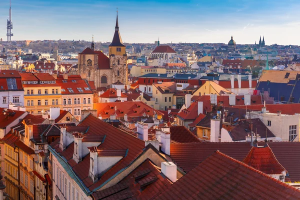 Vue aérienne sur la vieille ville de Prague, République tchèque — Photo