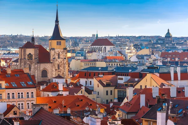 Vue aérienne sur la vieille ville de Prague, République tchèque — Photo