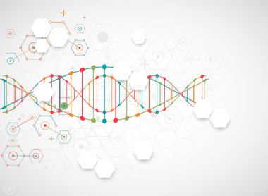 Dna molekülleri ile bilimsel şablonu