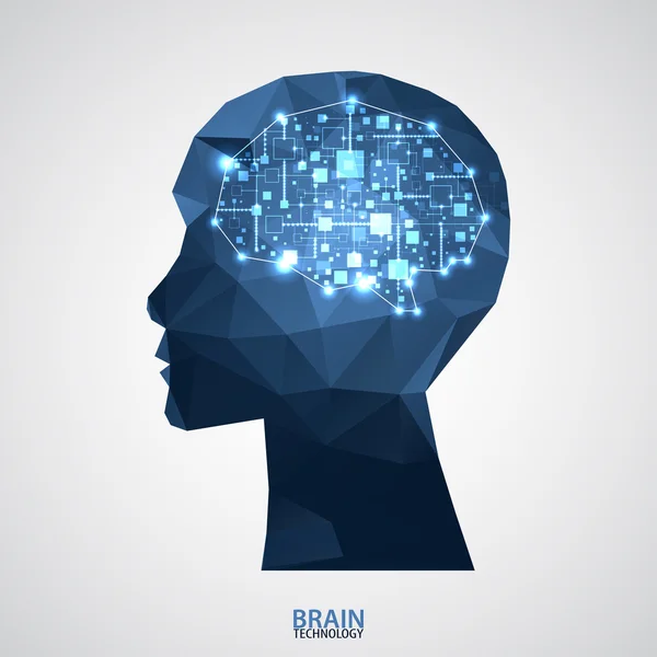 Yaratıcı beyin kavramı arka plan — Stok Vektör