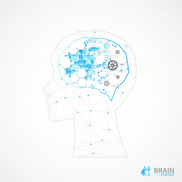 Concept cerveau créatif arrière-plan — Image vectorielle