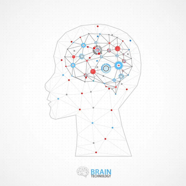 Concepto de cerebro creativo fondo — Vector de stock