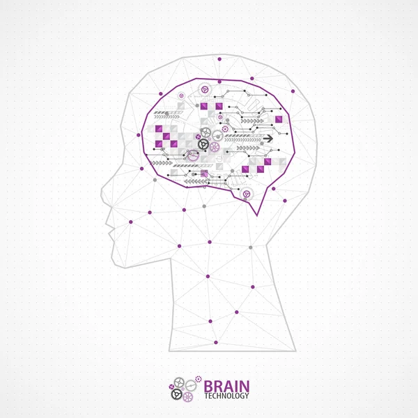 Concept cerveau créatif arrière-plan — Image vectorielle