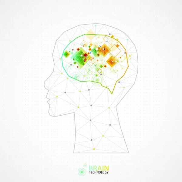 Concepto de cerebro creativo fondo — Archivo Imágenes Vectoriales