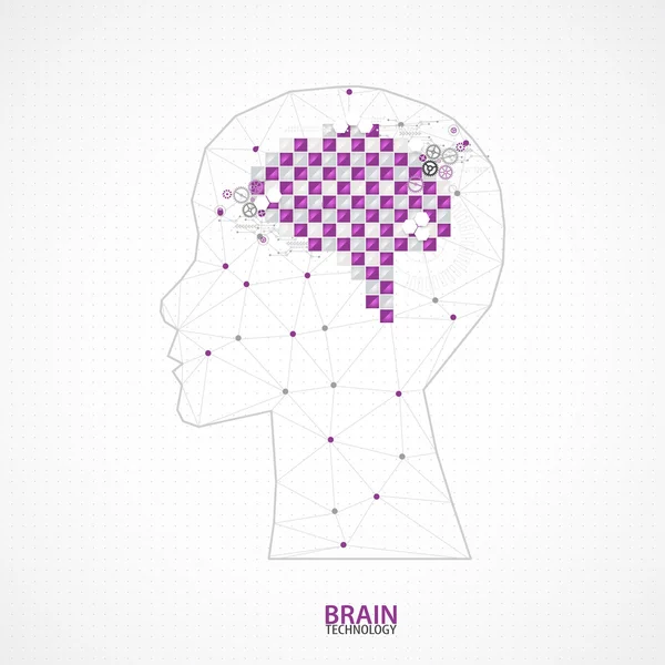 Kreatives Gehirn Konzept Hintergrund — Stockvektor