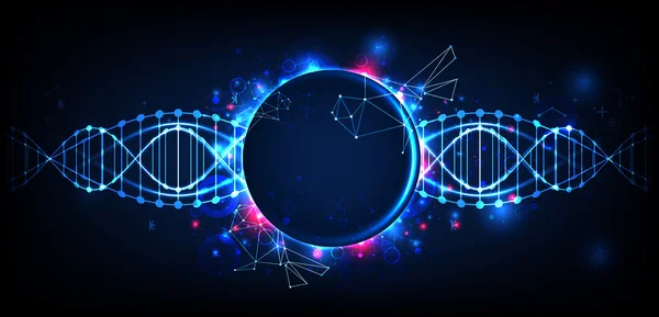 Resumen Plantilla de ciencia con moléculas de ADN — Vector de stock