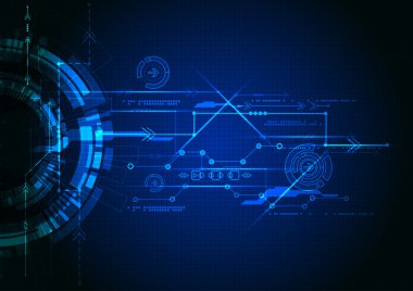 mavi soyut teknoloji arkaplanı