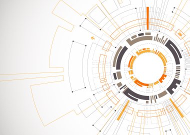 Turuncu renkli teknolojik arka plan