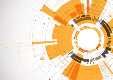 Turuncu renkli teknolojik arka plan