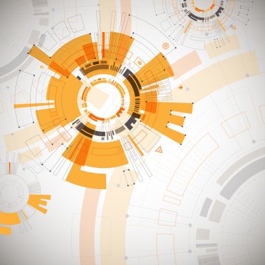 Turuncu renkli teknolojik arka plan