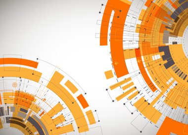 Turuncu renkli teknolojik arka plan