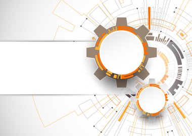 Turuncu renkli teknolojik arka plan