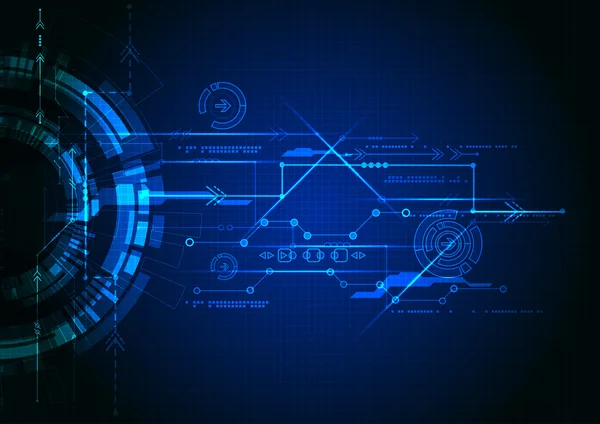 푸른 추상적 인 기술적 배경 — 스톡 벡터