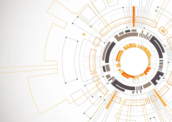 Turuncu renkli teknolojik arka plan