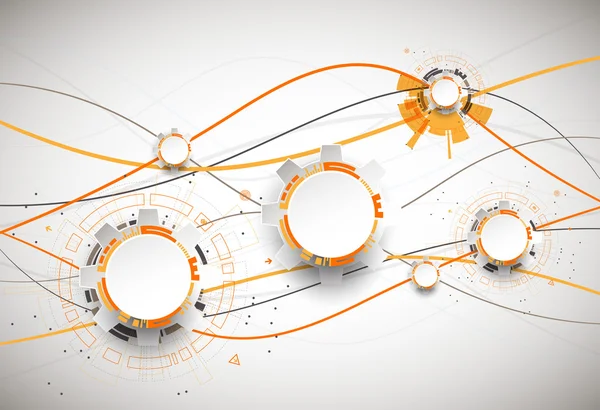 Turuncu renkli teknolojik arka plan