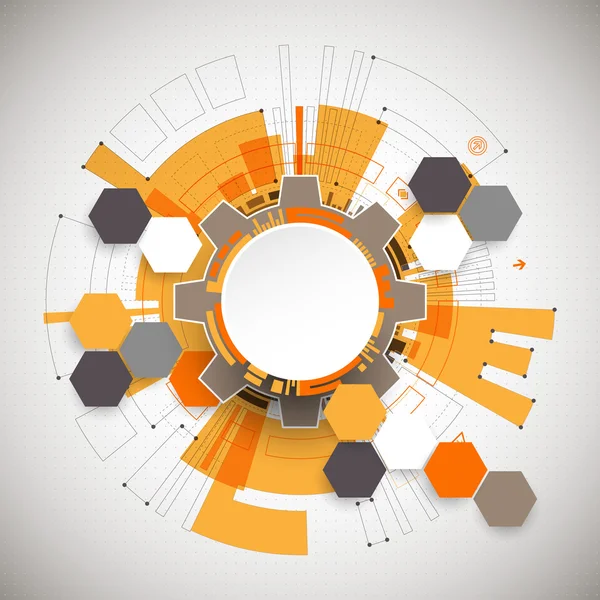 Turuncu renkli teknolojik arka plan