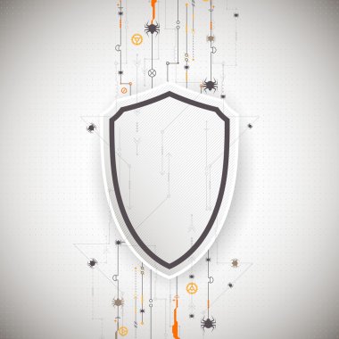 Protection, technology security, encode background