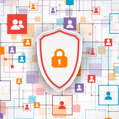 Protection, technology security, encode background