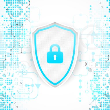 Protection, technology security, encode background