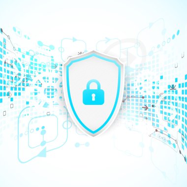 Protection, technology security, encode background