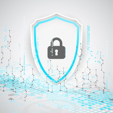 Protection, technology security, encode background