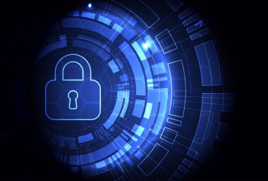 Dijital ve teknolojik koruma kavramı.