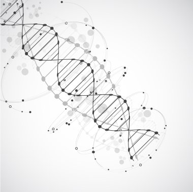 bir Dna molekülleri ile banner. 