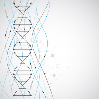 DNA moleküllü bilim şablonu, duvar kağıdı veya afiş. 