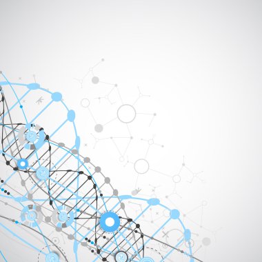 bir Dna molekülleri ile banner. 